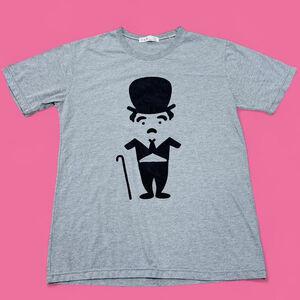 Charlie Chaplin Bowler Derby Hat English Comic Movie Film Retro T-Shirt Gift New